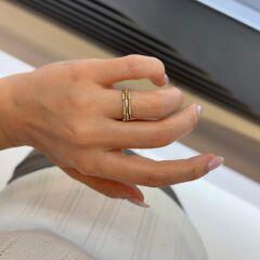 Gold Sıra Detay Yüzük