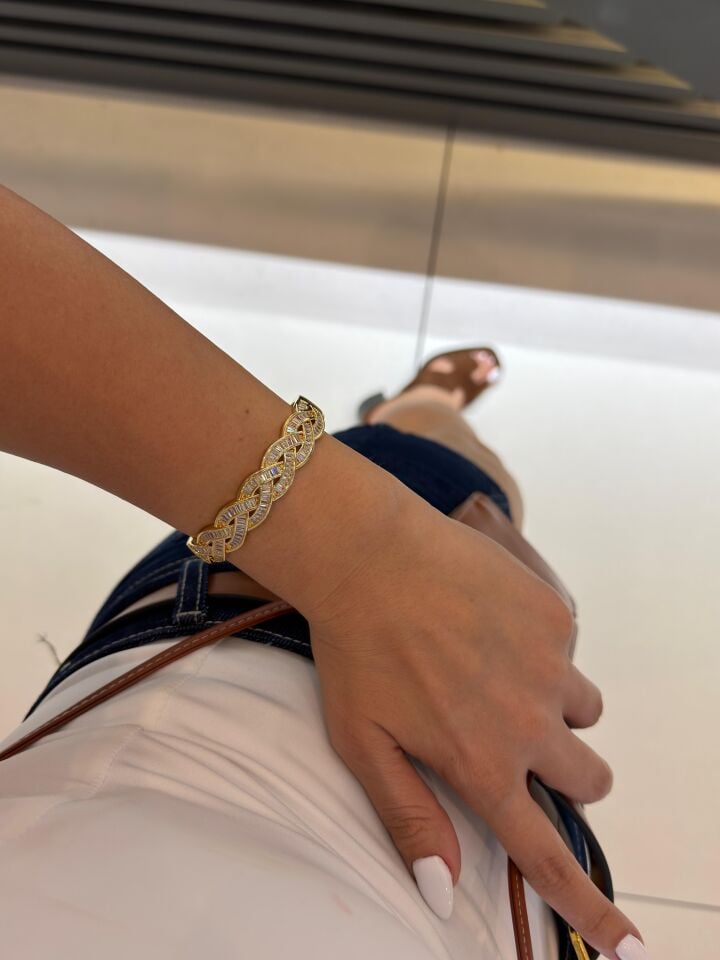 Luzzo Swarovski Taş Kelepçe