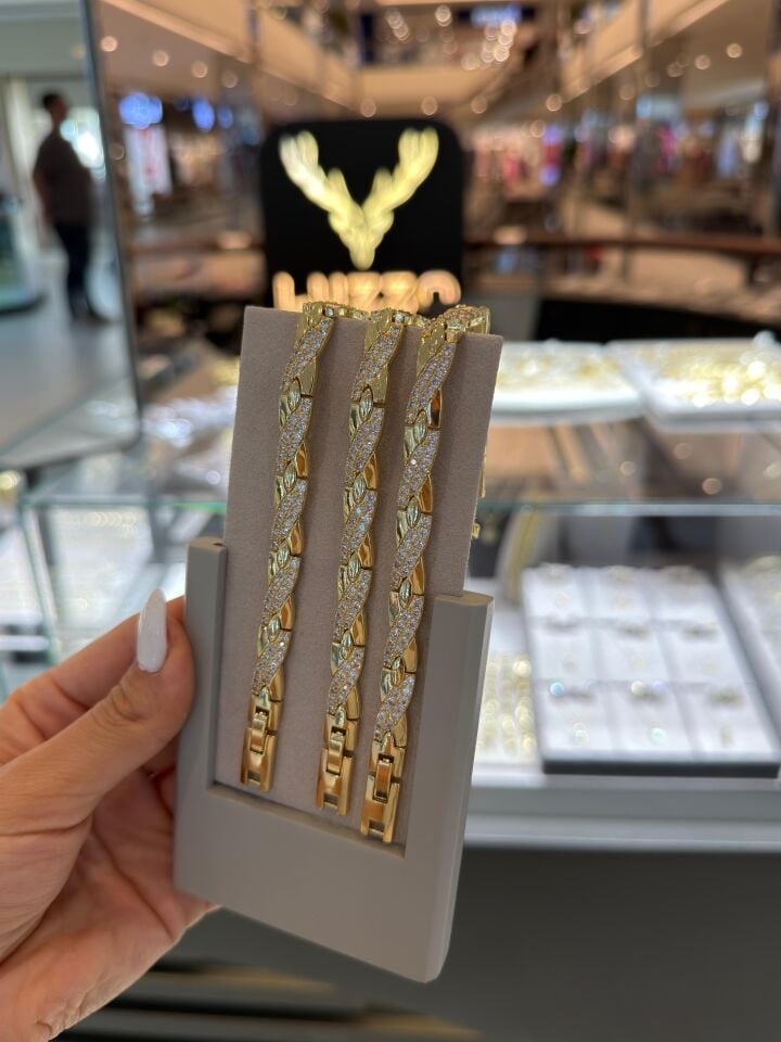 Luzzo Gold Taş İşleme Bileklik