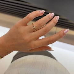 Gold Damla Taşlı Yüzük