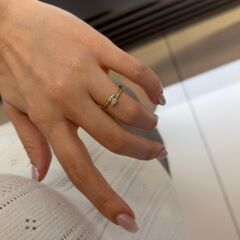 Gold Damla Taşlı Yüzük