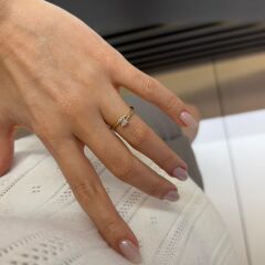 Gold Damla Taşlı Yüzük