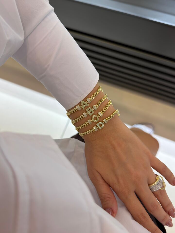 Luzzo Gold Harf Bileklik