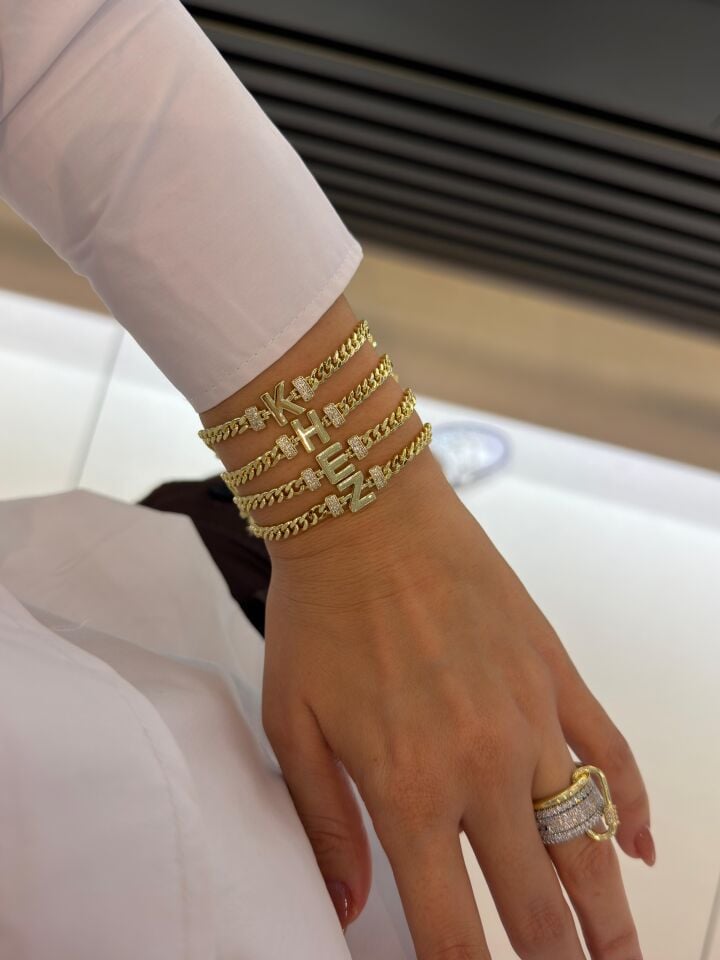 Luzzo Gold Harf Bileklik