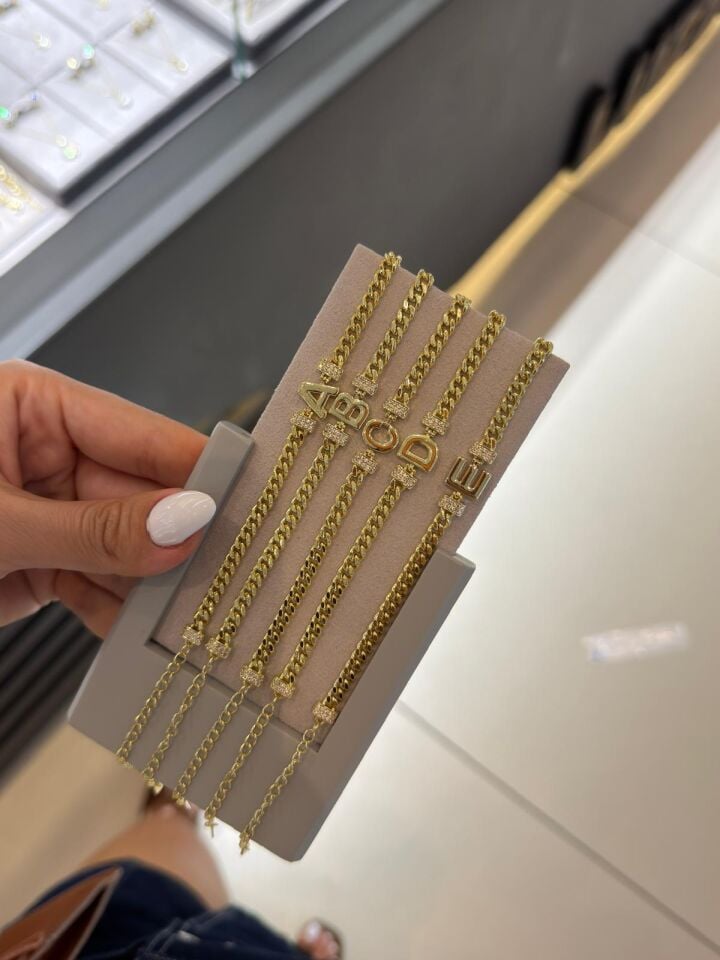 Luzzo Gold Harf Bileklik
