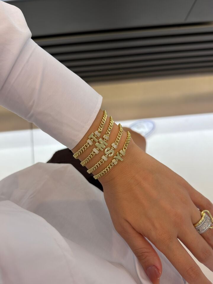 Luzzo Gold Harf Bileklik