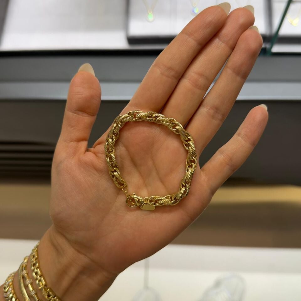 Gold Sarmal Model Bileklik