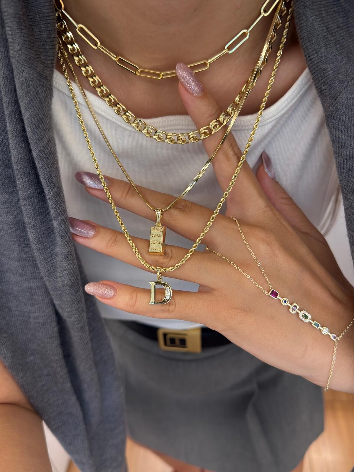 Modern Zincir Katmanlı Kombin