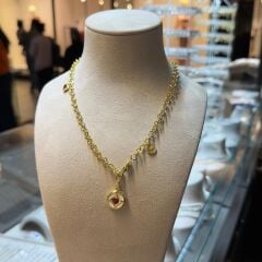 Luzzo Pembe Charmlı Y Kolye