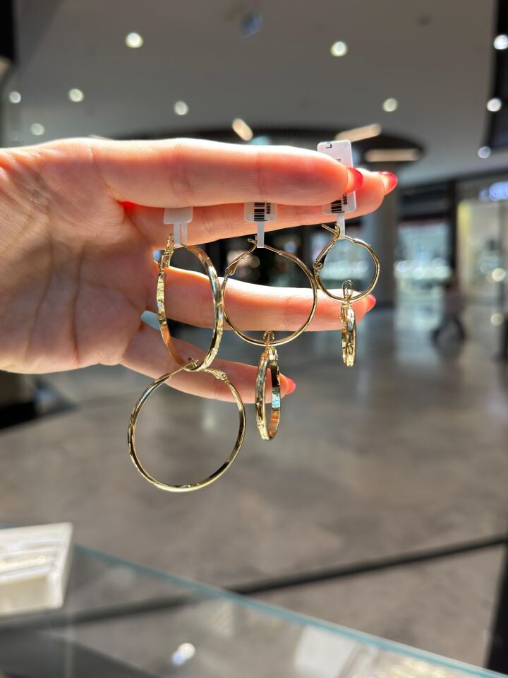 Gold Halka Küpeler