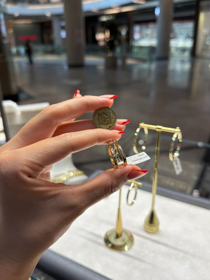 Gold Halka Küpeler