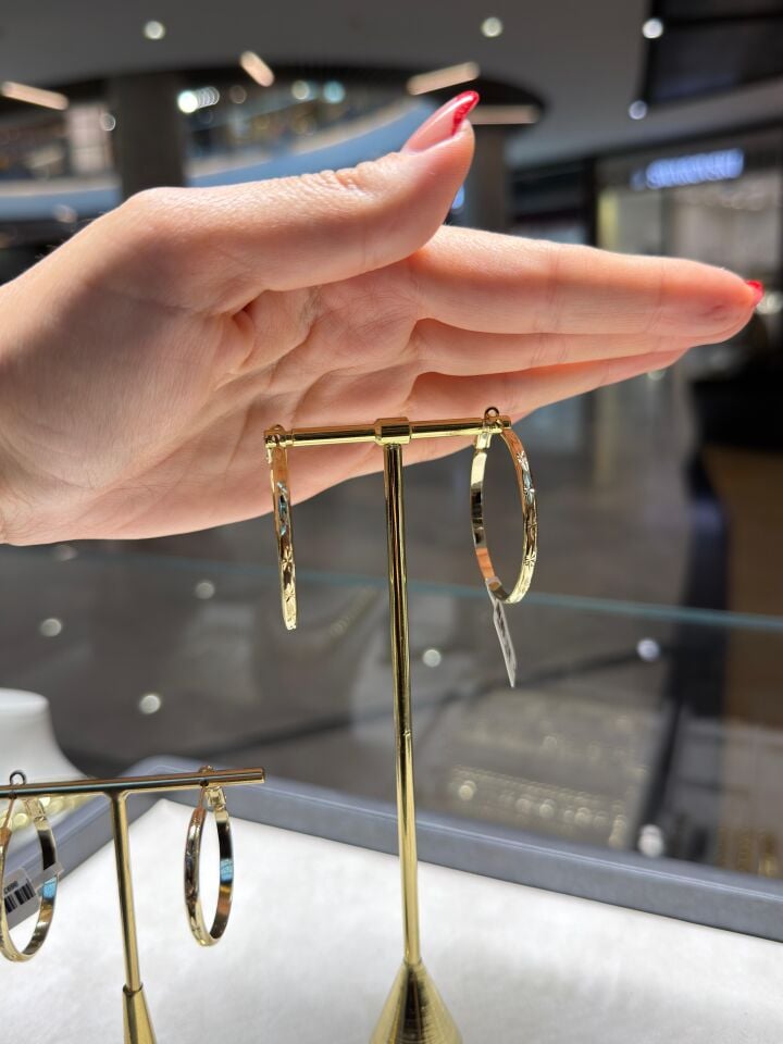 Gold Halka Küpeler