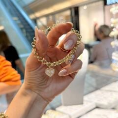 Luzzo Toz Pembe Charmlı Bilekik