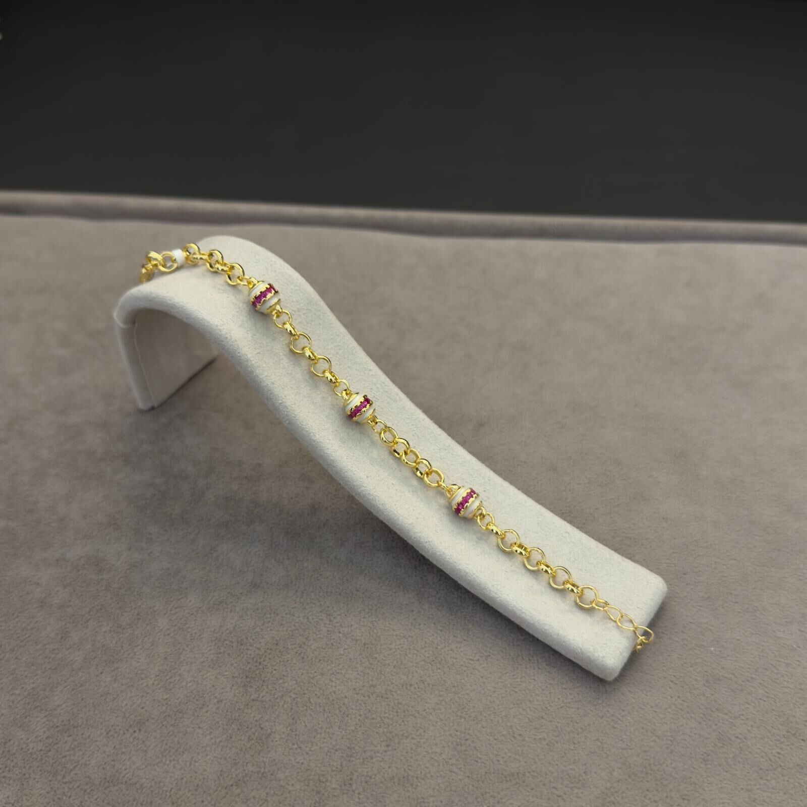 Kuyum İşçilik Pembe Renkli Bileklik