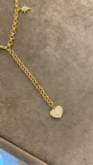 Luzzo Toz Pembe Kalpli Kolye