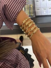 Premium gold-gümüş renk kelepçe 002