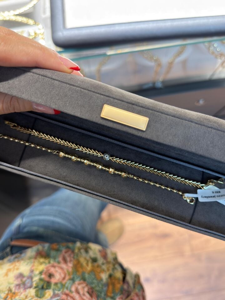 Gold Topçuklu ve Nazar Bileklik