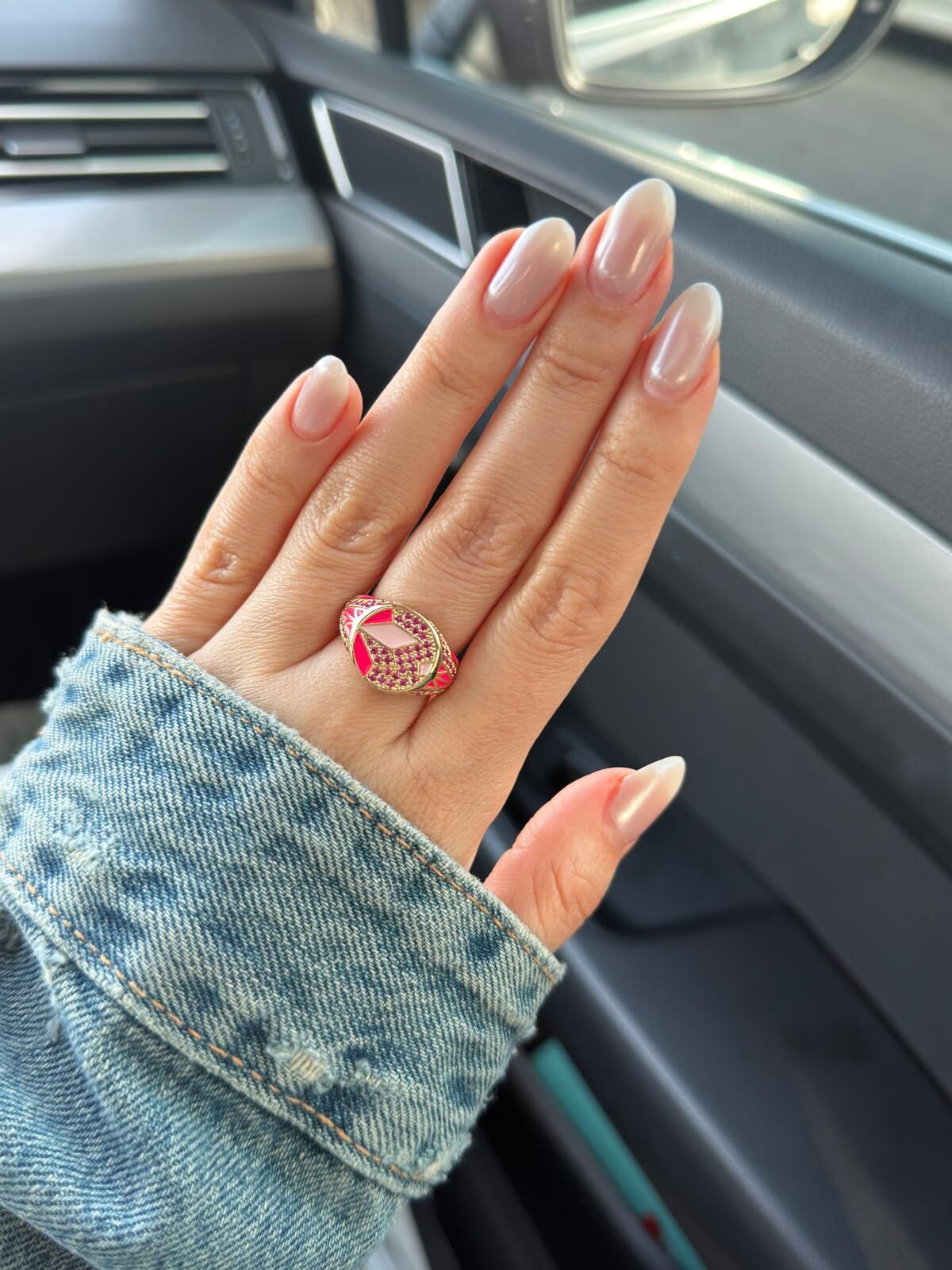 Luzzo Pembe Taş Yüzük