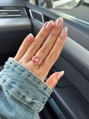 Luzzo Pembe Taş Yüzük