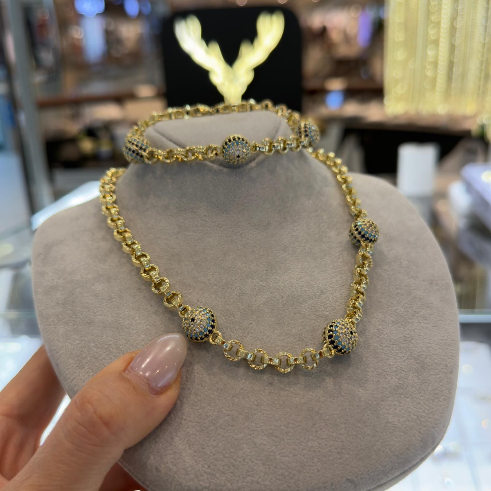 Nazar Boncuk Bileklik Kolye Set