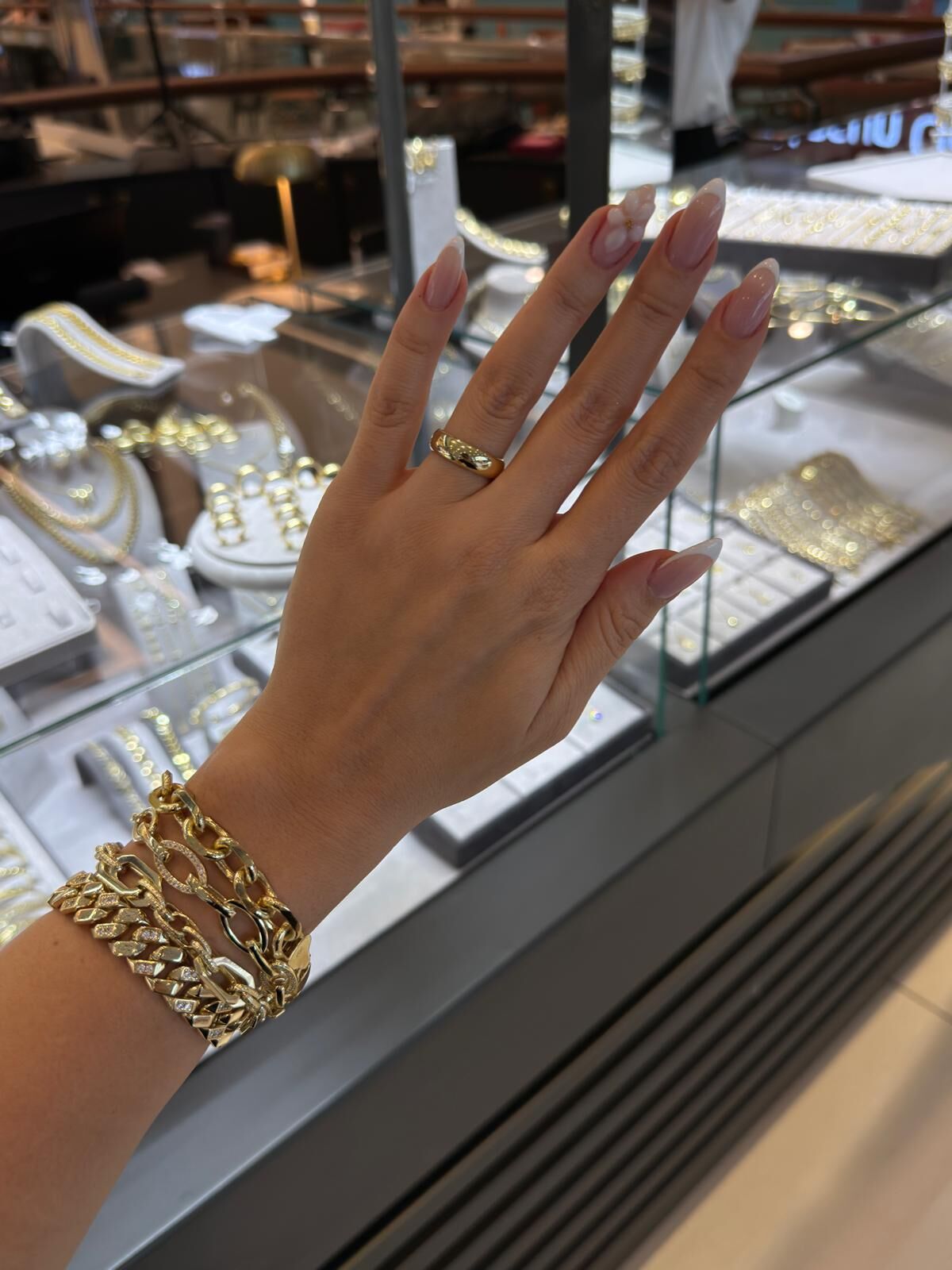 Xuping kalın gold alyans