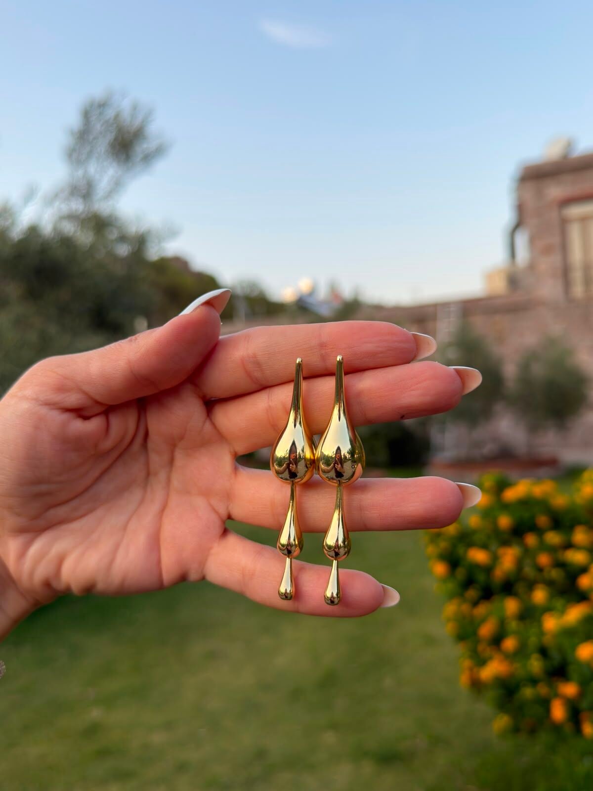 Luzzo Gold Tasarım Küpe