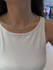 Swarovski Taşlı Su Yolu Kolye