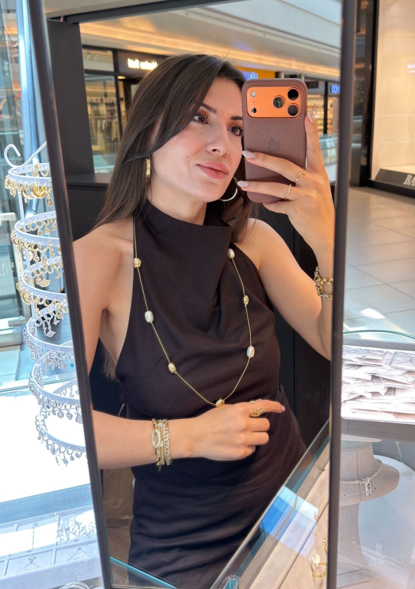 Luzzo Tasarım Gold İnci Kolye