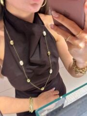 Luzzo Tasarım Gold İnci Kolye