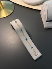 Nazar Boncuklu Çıtır Gold Bileklik