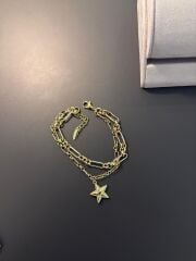 Yıldız Charmlı Gold Bileklik