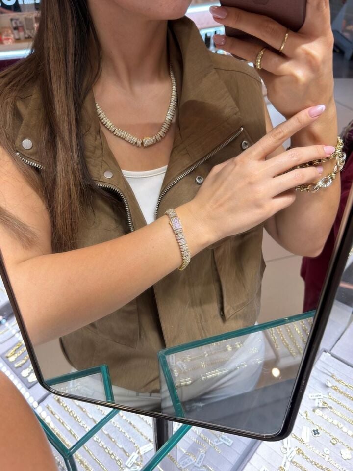 Luzzo Taşlı Gurmet Model Kolye/Bileklik Set