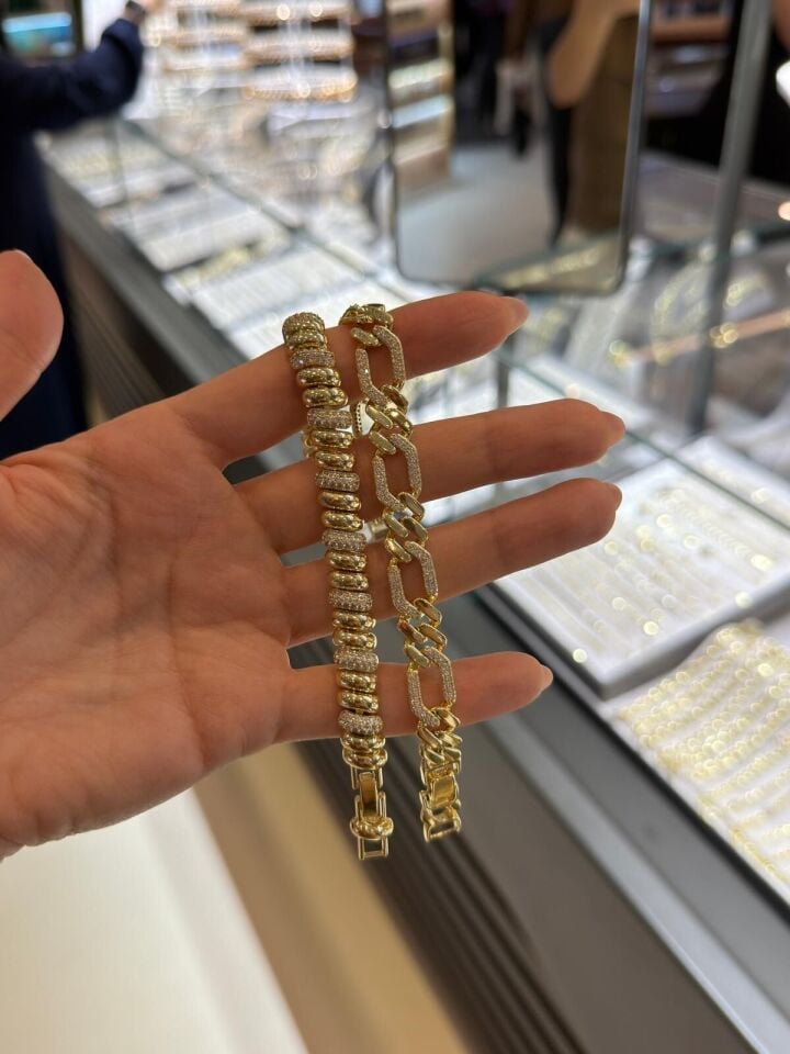 Luzzo Gold Taşlı Bileklik