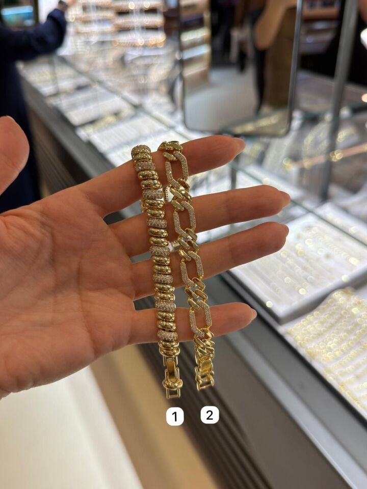 Luzzo Gold Taşlı Bileklik