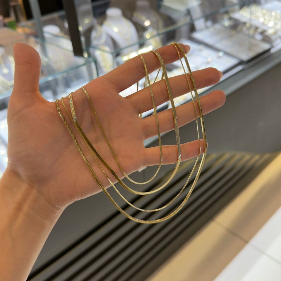 Kuyum İşçilikli İtalyan Zincirler İnce 60cm Zincir