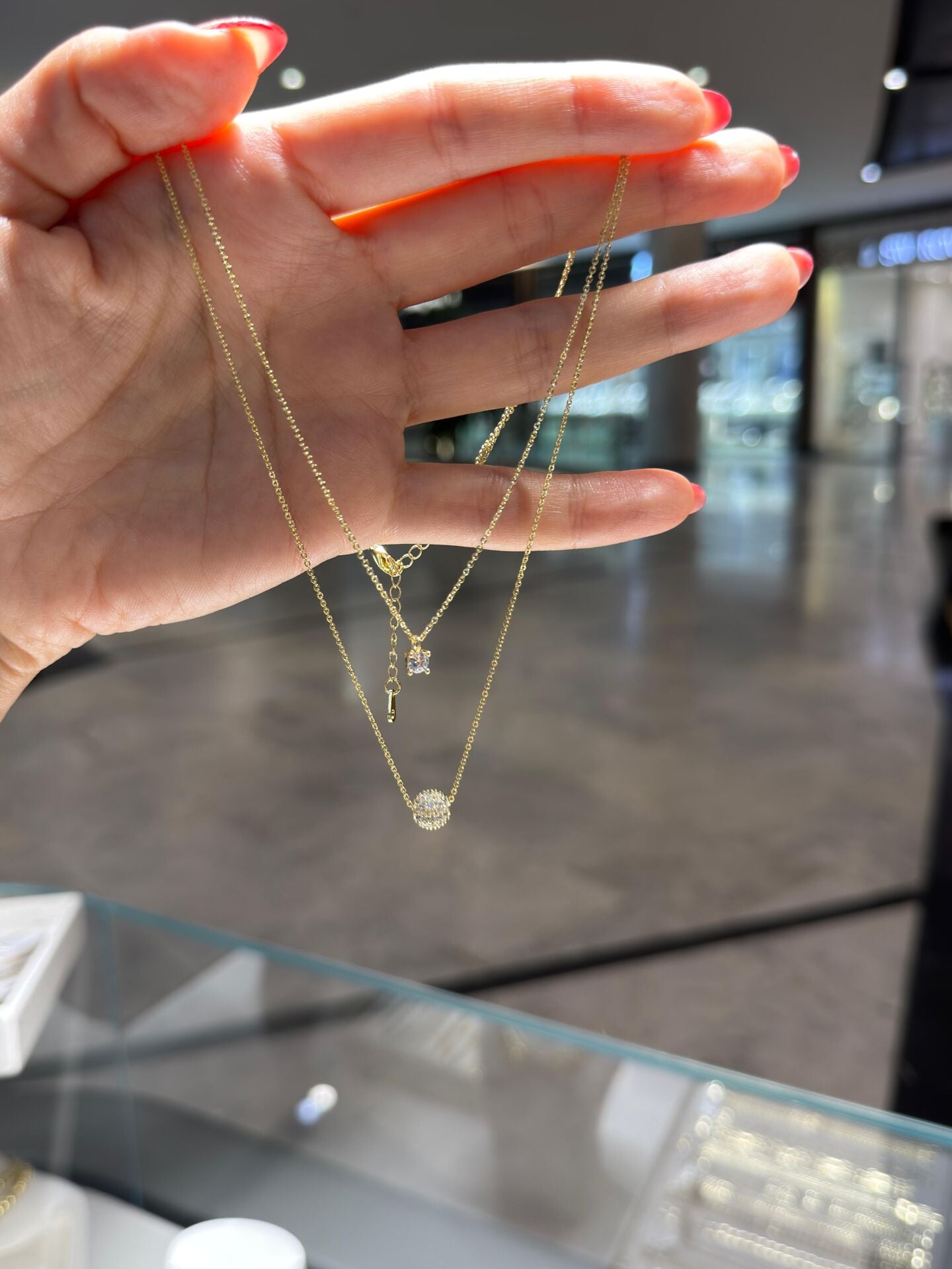 Gold Tektaş ve Topçuk Kolye