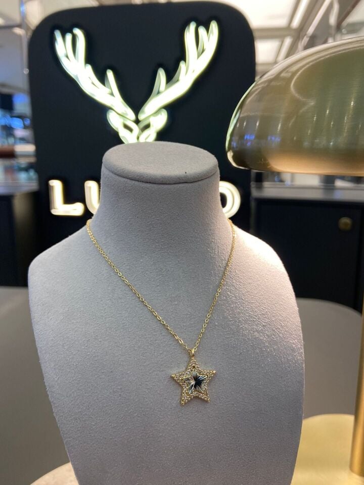 Gold Yıldız Zarif Kolye