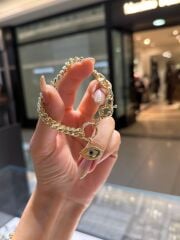 Gemici Kilit Göz Charmlı Bileklik