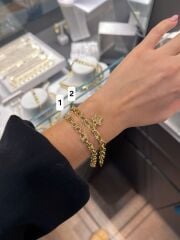 Taşlı Ve Charmlı Bileklik Kombin Set