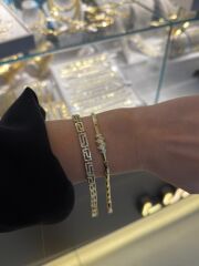 Ortası Taşlı Bileklik