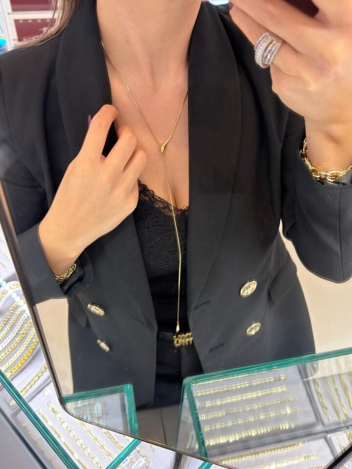 Asansörlü Damla Model Kolye