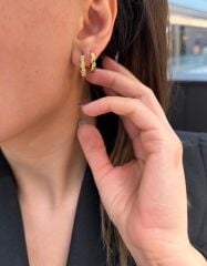 Taşlı Model Küpe Kombin