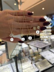 Yonca kolye,Küpe set