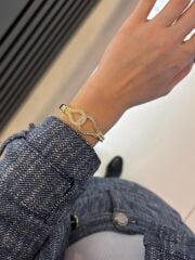 Gold Taşlı Kelepçe