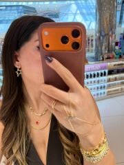 Yıldız Charmlı Gold Küpe