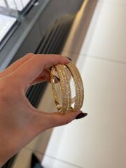 Gold Taşlı Kelepçe