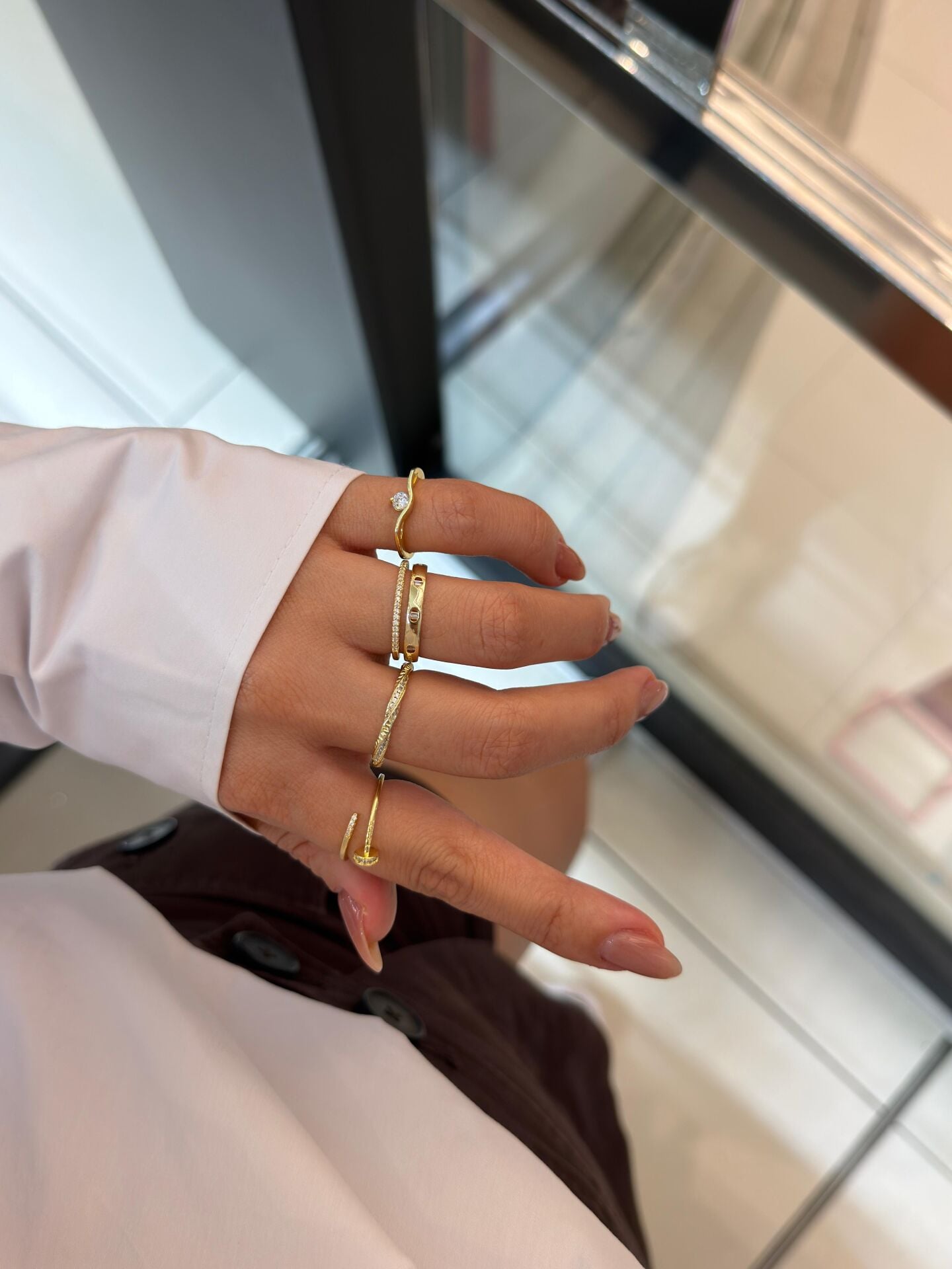 Gold Tasarım Ölçüsüz Yüzükler