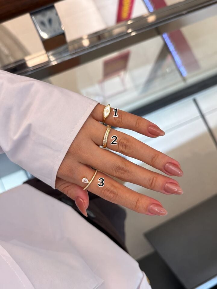 Gold Tasarım Ölçüsüz Yüzükler