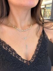 Tasarım Taşlı Kolye Ve Gözlü Y Kolye