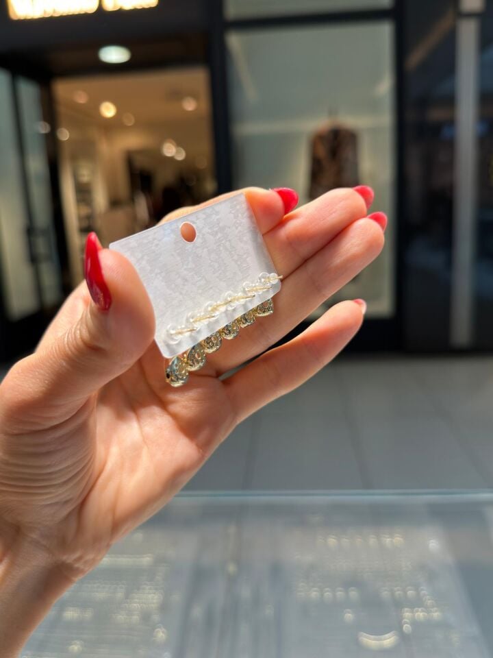 Baget Gold Taşlı Küpeler